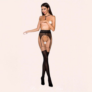 Vente collant voilage légèrement transparent de la collection Passion en vente sur notre boutique en ligne de lingerie.