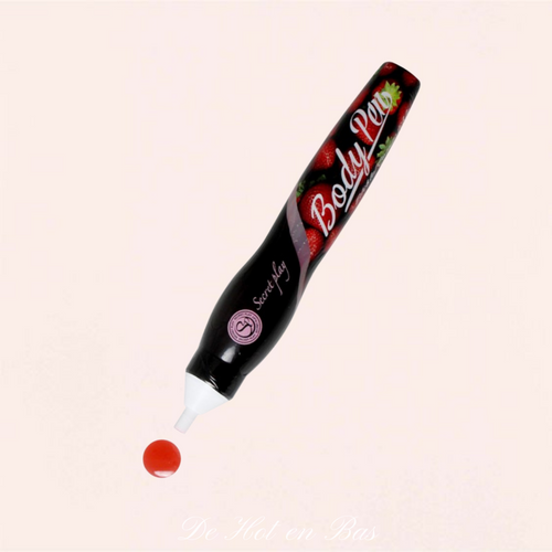 Le stylo Body Pen réserve bien des surprises ! De la peinture saveur fraise se cache à l'intérieur, écrivez des mots doux sur votre partenaire pour ensuite léchez à votre guise pour tout effacer.