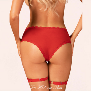 La culotte de la collection Belovya est disponible sur notre site en tissu confortable et élastique de couleur rouge vif.