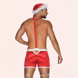 La bretelle du caleçon est réglable, pour un ajustement parfait de votre costume de Noel pour homme.