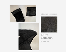 Charger l&#39;image dans la galerie, Magnifique détails du body barbara de couleur noir brillant.
