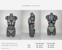 Charger l&#39;image dans la galerie, Notre collection Nudelia avec le soutien-gorge demi corset est disponible en taille S/M et L/XL pour femme sexy.
