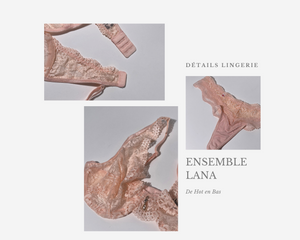 Notre ensemble de lingerie rose poudré de la collection Lana est ravisant pour vos tenues décontractées.