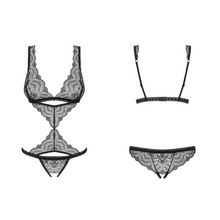 Charger l&#39;image dans la galerie, Achat body de lingerie en dentelle pour femme de la marque Obsessive disponible sur notre boutique adultes en ligne.
