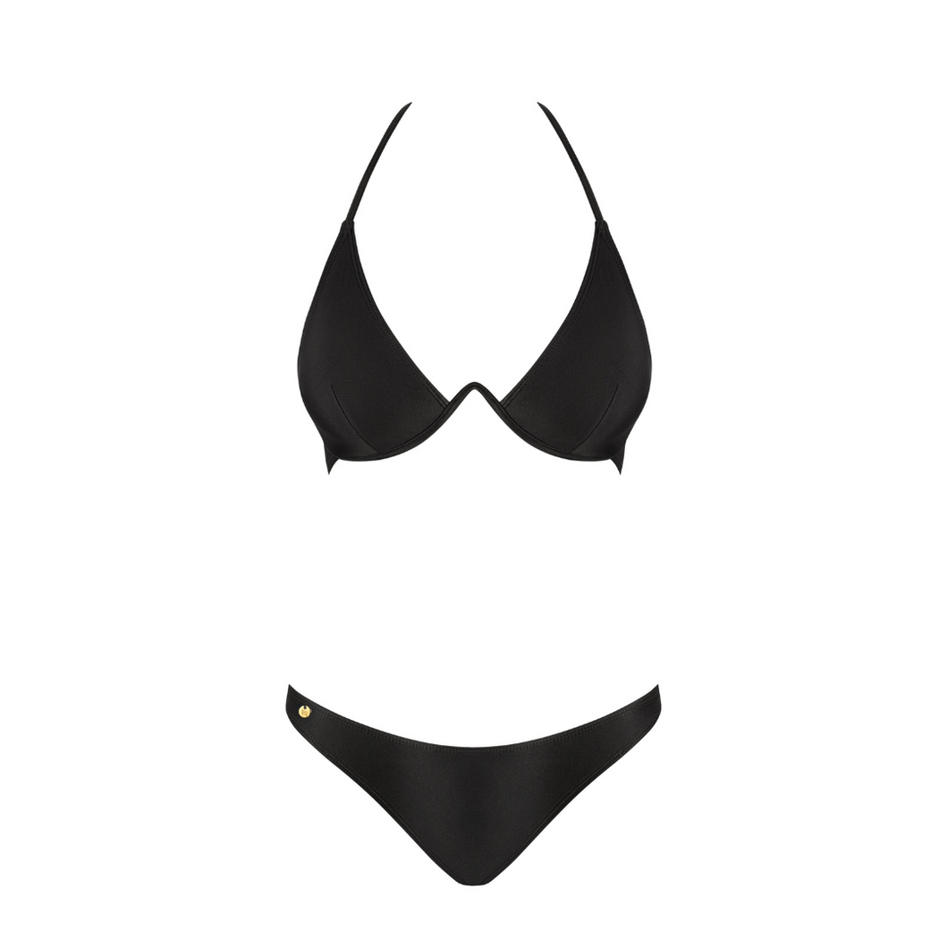 Vente de bikini pour femme de la collection Pyla de couleur noir.