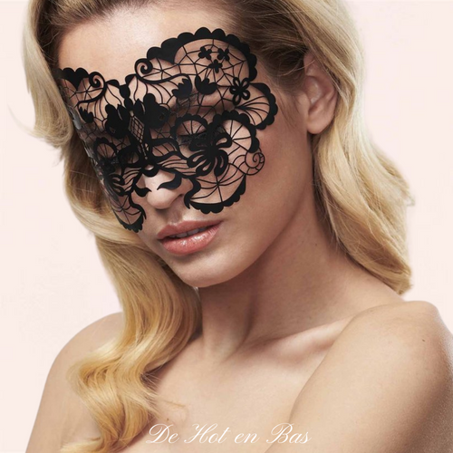 Masque Anna en vinyle noir adhésif et réutilisable de haute qualité de la marque Bijoux Indiscrets.