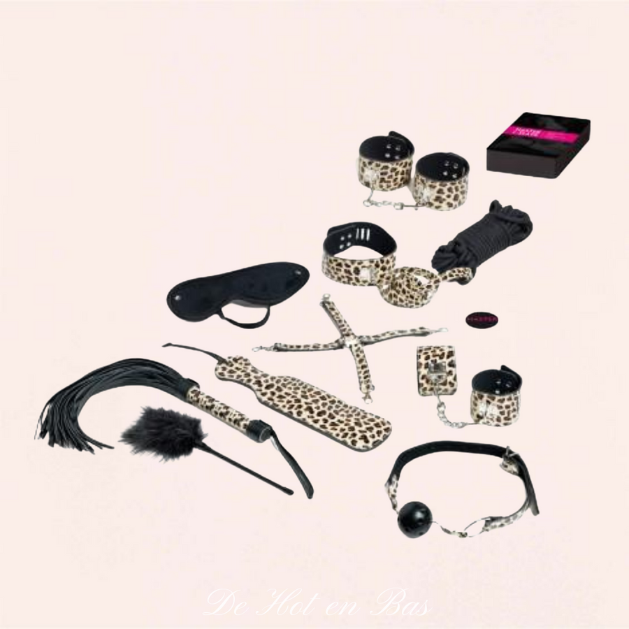 Le kit bdsm de la marque Please & Tease est un coffret avec le nécessaire d'accessoires BDSM pour vos moments coquin en couple.