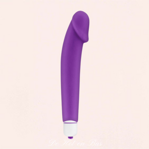 Le mini vibromasseur Dinky violet et blanc pour vos moments intimes.