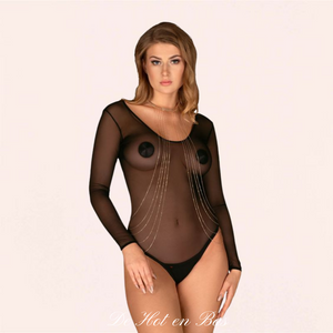 La parure corporelle 903 est un bijou de corps sexy fabriqué en zinc de couleur doré pour rendre votre silhouette plus érotique en lingerie.