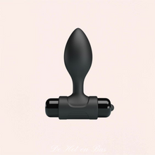 Charger l&#39;image dans la galerie, Le plug vibrant noir Vibra Butt se compose d&#39;un silicone doux.
