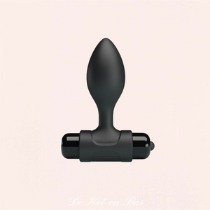 Le plug vibrant noir Vibra Butt se compose d'un silicone doux.