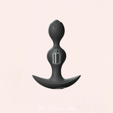 Charger l&#39;image dans la galerie, Vente plug vibrant en silicone liquide noir pour homme et femme.
