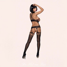 Charger l&#39;image dans la galerie, Sous-vêtements féminins Femme noire à motifs, bodystocking sexy. Femme noire à motifs, bodystocking sexy.
