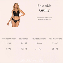 Charger l&#39;image dans la galerie, Notre ensemble de lingerie Giully est disponible en taille S/M et L/XL sur notre site en ligne.
