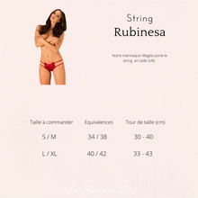 Charger l&#39;image dans la galerie, Notre string rouge Rubinesa de la marque Obsessive est disponible en deux tailles différentes.
