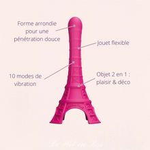 Charger l&#39;image dans la galerie, Vente vibromasseur silicone doux rose de la Tour Eiffel de la marque La Tour Est Folle en vente à petit prix sur notre site en ligne.
