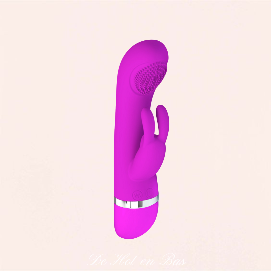 Vibromasseur rabbit avec petits picots en silicone violet - Sog De Hot en Bas Vibromasseur rabbit avec petits picots en silicone violet - Sog De Hot en Bas