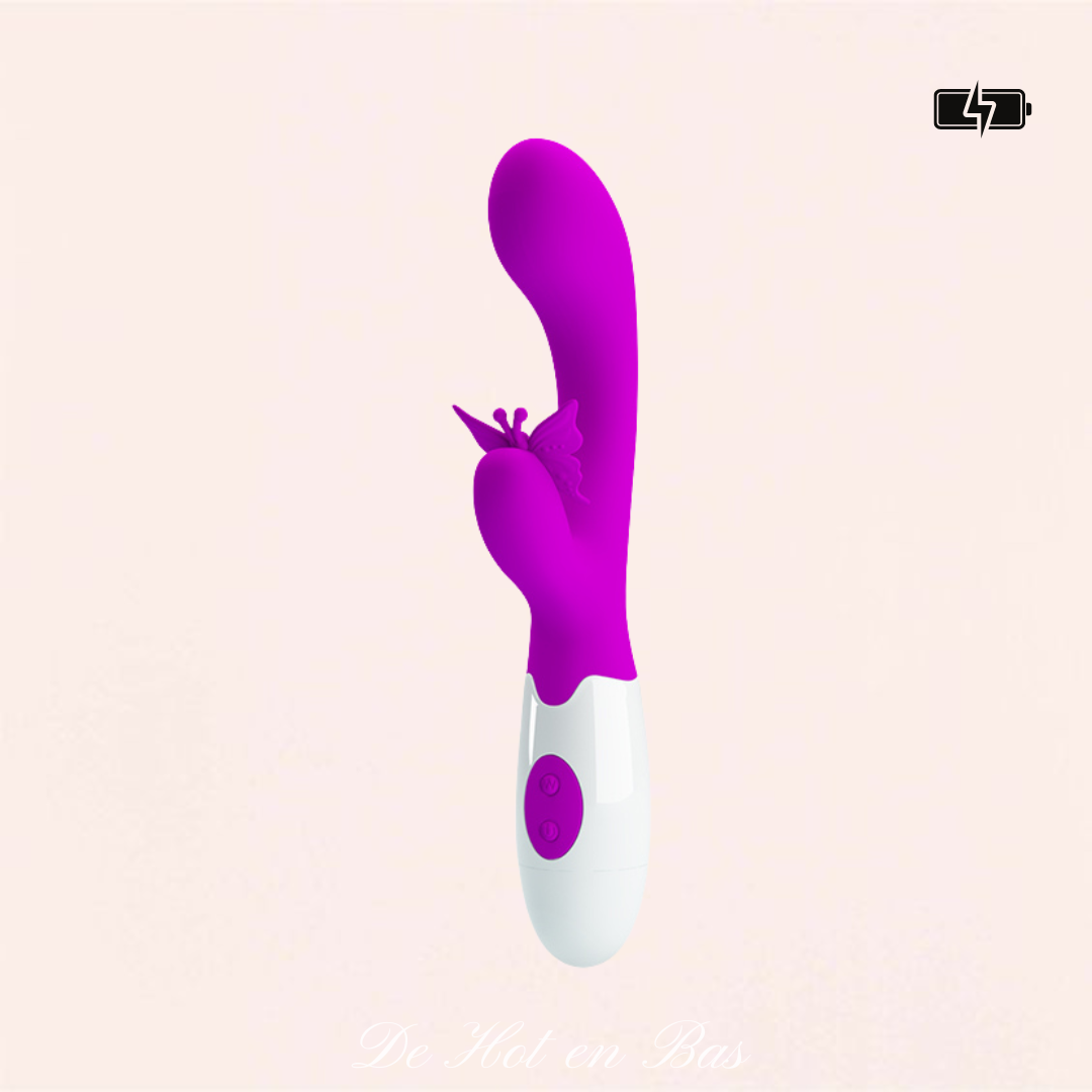 Vibromasseur rabbit avec double ergot deux oreilles Webb - Pretty Love  De  Hot en Bas